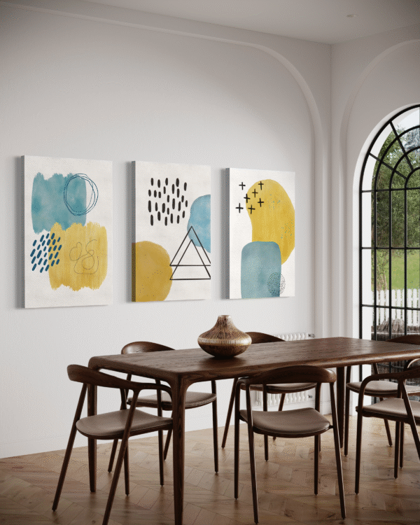 Calm Currents – Minimalist Watercolor Wall Art | Print on stretched canvas | Ready to hang | Free shipping Australia and New Zealand wide